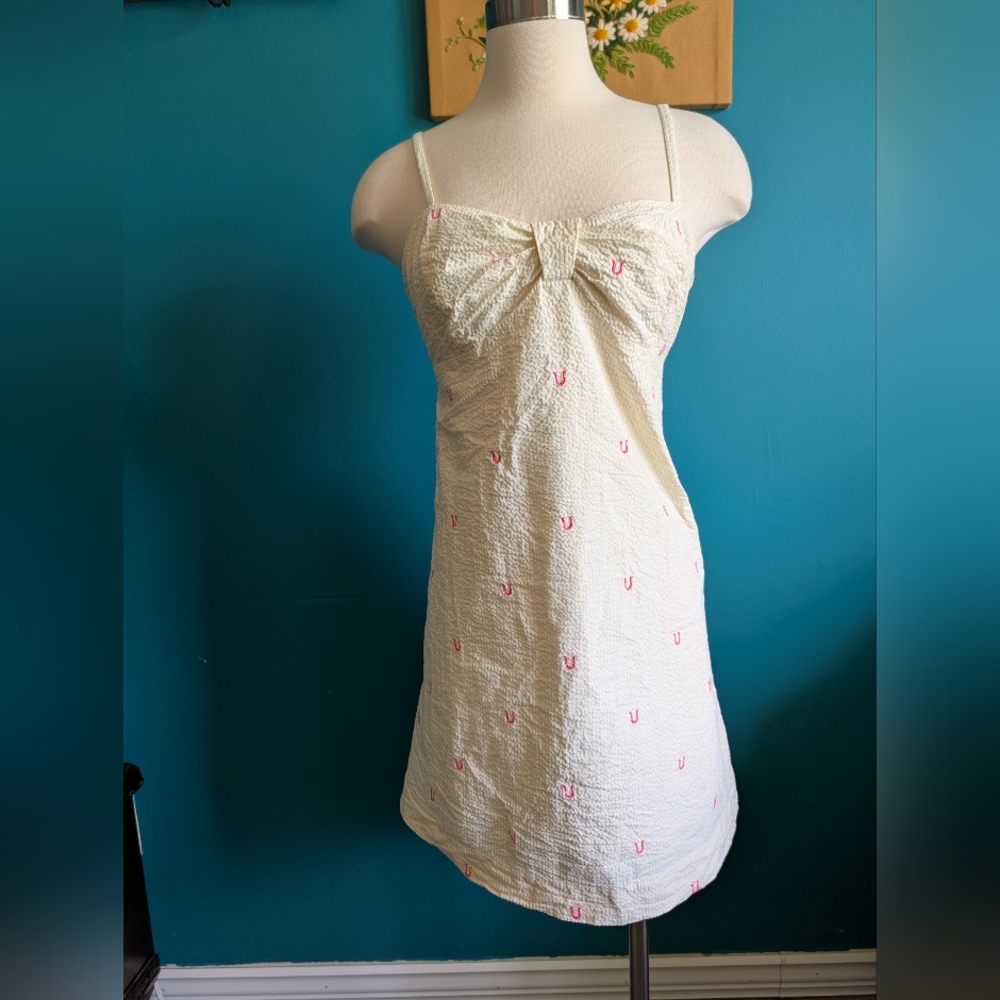 Lilly Pulitzer Kelley Dress In Star fruit Horse Show Size 10 M Large